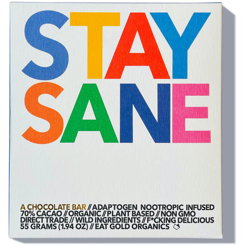 Eat Gold: Stay Sane A Potent, Functional & Delicious Chocolate Bar.
