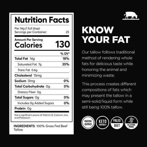 Rise Nutrition - Grass-Fed Beef Tallow