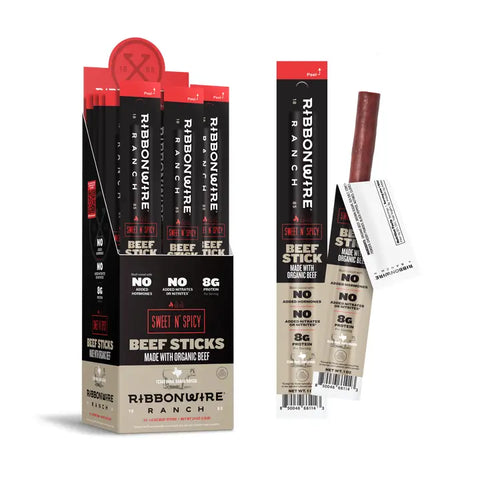 Ribbonwire Ranch - Organic Sweet N' Spicy Beef Sticks