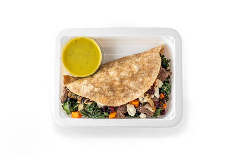 Autumn Veggie Steak Wrap