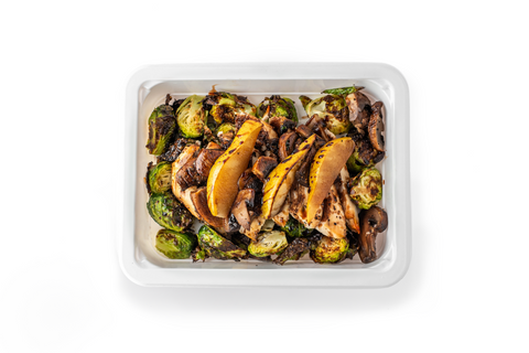 Balsamic Chicken & Pear with Brussels