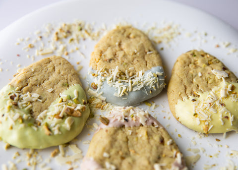Individual Easter pistachio Pudding cookie