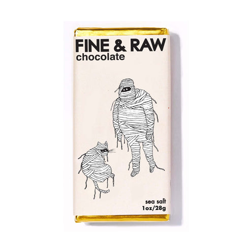 Fine & Raw Halloween Salt Mummy Chocolate Bar