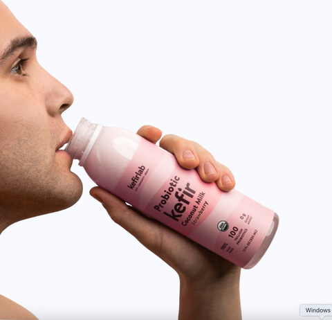 Strawberry Coconut Milk Kefir
