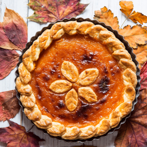 Evie’s Thanksgiving Traditional Pumpkin Pie w/Bourbon Whip Cream