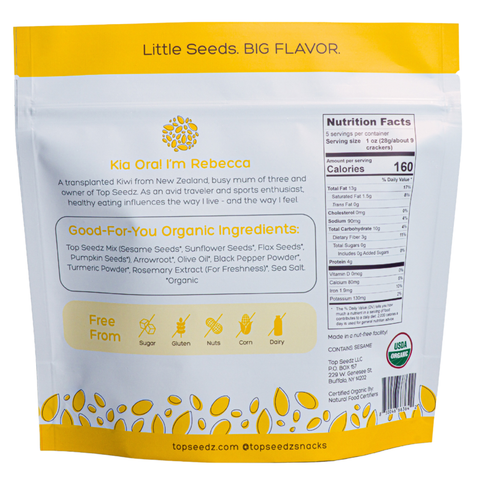 NEW: Black Pepper & Turmeric Crackers - 5oz - 12 Per Case