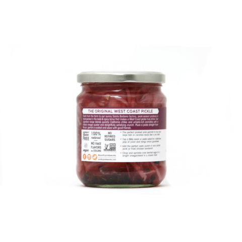 Pickled in Pink - Sliced Red Onion with Jalapeño & Habanero