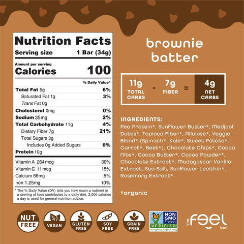 Kids Feel Bars - Brownie Batter