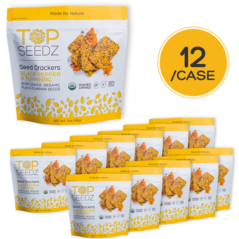 NEW: Black Pepper & Turmeric Crackers - 5oz - 12 Per Case