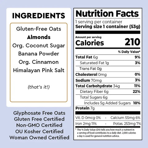 Mylk Labs Banana Nut Oatmeal