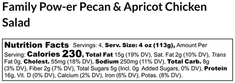 Family Style Apricot & Herb Winter Pow-er Chicken Salad