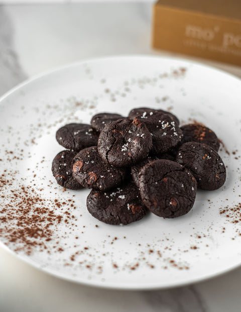 Chocolate Peppermint Flourless Cookies