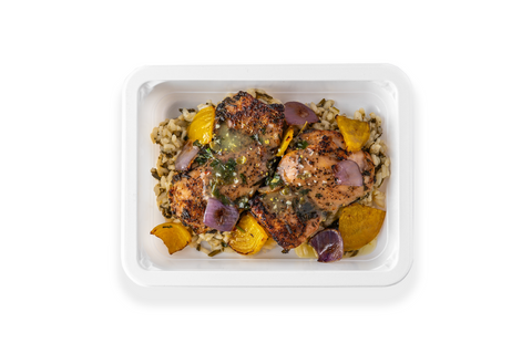 Greek Chicken W/ Lemon Garlic Risotto & Roasted Golden Beets