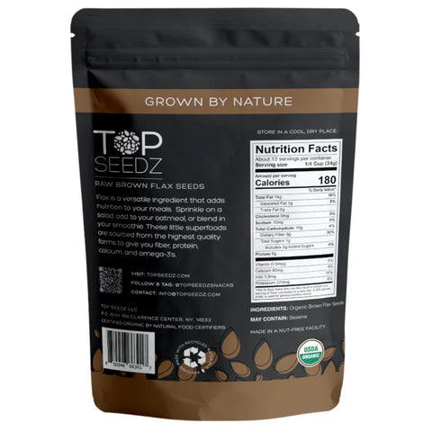 Top Seedz Raw Organic Brown Flax Seeds