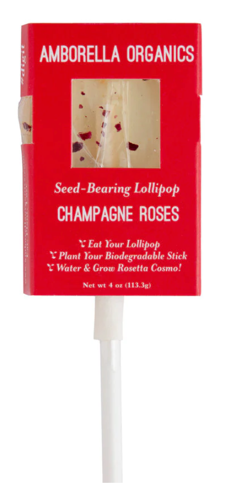 Amborella Organics Champagne & Roses Lollipop