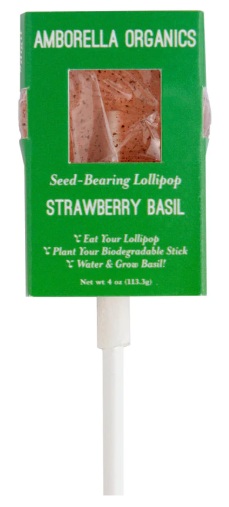 Amborella Organics Strawberry & Basil Lollipop
