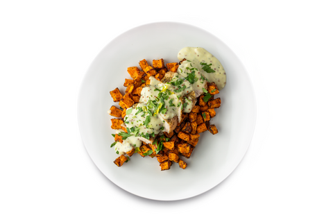 Tarragon Honey Mustard Chicken w/Sweet Potatoes