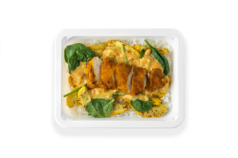 Yellow Thai Curry Chicken Thighs w/Squash & Spinach