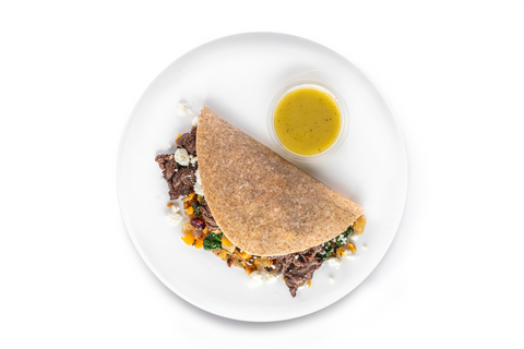 Autumn Veggie Steak Wrap