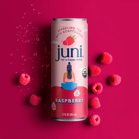 Juni Sparkling Adaptogenic Tea Raspberry
