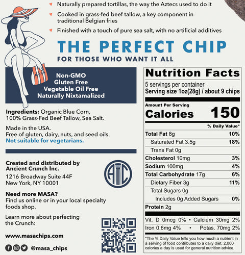 Masa Chips Blue 5oz.