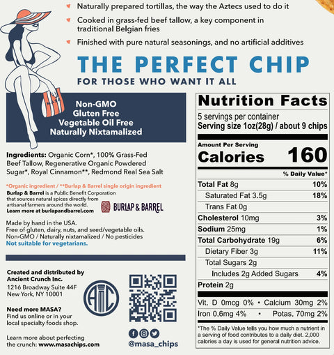 Masa Chips Churro 5oz.