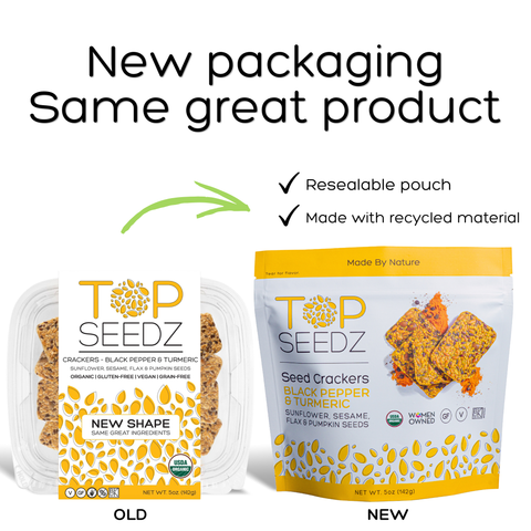 NEW: Black Pepper & Turmeric Crackers - 5oz - 12 Per Case