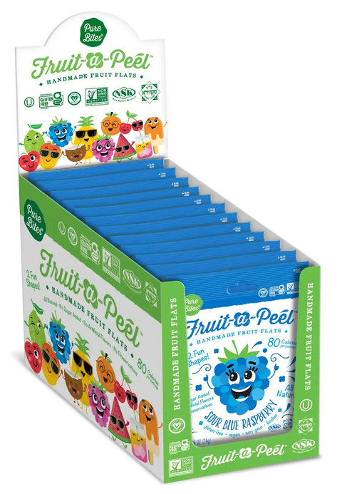 Fruit-a-Peel Sour Blue Raspberry Fruit Flats