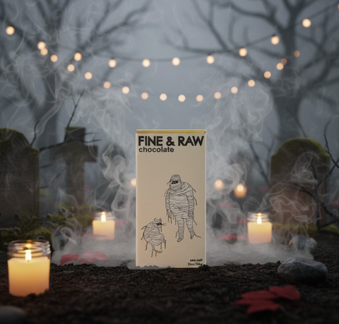 Fine & Raw Halloween Salt Mummy Chocolate Bar