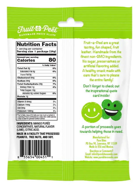 Fruit-a-Peel Zesty Lime  Fruit Flats