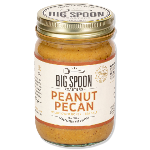 Peanut Pecan Butter with Wildflower Honey: 13oz Jar