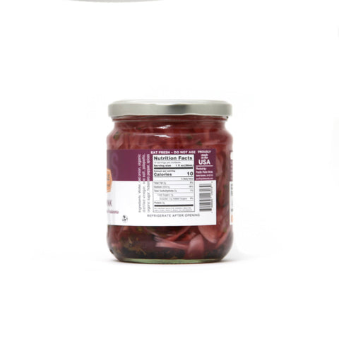 Pickled in Pink - Sliced Red Onion with Jalapeño & Habanero